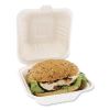 Bagasse PFAS-Free Food Containers, 1-Compartment, 6 x 6 x 3.19, White, Bamboo/Sugarcane, 500/Carton4