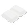 Bagasse PFAS-Free Food Containers, Hoagie/Hinged Lid, 1-Compartment, 6 x 3 x 9, White, Bamboo/Sugarcane, 250/Carton4