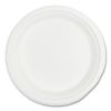 Bagasse PFAS-Free Dinnerware, Plate, 9" dia, White, 500/Carton4