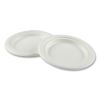 Bagasse PFAS-Free Dinnerware, Plate, 6" dia, White, 1,000/Carton2