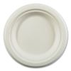 Bagasse PFAS-Free Dinnerware, Plate, 6" dia, White, 1,000/Carton3