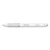 S-Gel Fashion Barrel Gel Pen, Retractable, Medium 0.7 mm, Black Ink, Pearl White Barrel, 4/Pack3