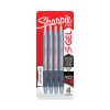 S-Gel Fashion Barrel Gel Pen, Retractable, Medium 0.7 mm, Black Ink, Frost Blue Barrel, 4/Pack2