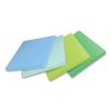 100% Recycled Paper Super Sticky Notes, 3" x 3", Oasis, 70 Sheets/Pad, 24 Pads/Pack3