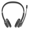 IVR70003 Binaural Over The Head Bluetooth Headset, Black/Silver2