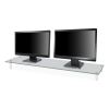 Extra Wide Glass Monitor Riser, 39.4" x 10.2" x 3.25", Clear, Supports 60 lbs4