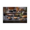 EarthChoice Versa2Go Microwaveable Container, 46 oz, 9 x 9 x 1.7, Black/Clear, Plastic, 150/Carton4