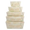 No Tree Folded Takeout Containers, 26 oz, 4.2 x 5.2 x 2.5, Natural, Sugarcane, 450/Carton2