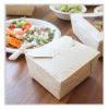 No Tree Folded Takeout Containers, 26 oz, 4.2 x 5.2 x 2.5, Natural, Sugarcane, 450/Carton3