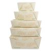 No Tree Folded Takeout Containers, 50 oz, 6.2 x 8.5 x 1.85, Natural, Sugarcane, 200/Carton3