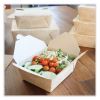 No Tree Folded Takeout Containers, 65 oz, 6.25 x 8.7 x 2.5, Natural, Sugarcane, 200/Carton4