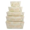 No Tree Folded Takeout Containers, 46 oz, 5.5 x 6.9 x 2.5, Natural, Sugarcane, 300/Carton4