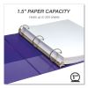 Earth's Choice Plant-Based Economy Round Ring View Binders, 3 Rings, 1.5" Capacity, 11 x 8.5, Purple, 2/Pack3