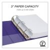 Earth's Choice Plant-Based Economy Round Ring View Binders, 3 Rings, 3" Capacity, 11 x 8.5, Purple, 2/Pack4