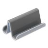 Fusion Double-Sided Business Card Holder, Holds 2.25 x 4 Cards, Polypropylene, Gray/White2