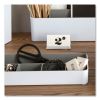 Fusion Double-Sided Business Card Holder, Holds 2.25 x 4 Cards, Polypropylene, Gray/White3