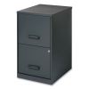 Two-Drawer Vertical File Cabinet, 2 Letter-Size File Drawers, Graphite, 14.25" x 18" x 24.5"2