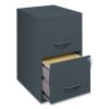 Two-Drawer Vertical File Cabinet, 2 Letter-Size File Drawers, Graphite, 14.25" x 18" x 24.5"3