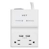 Surge Protector, 10 AC Outlets/2 USB Ports, 6 ft Cord, 3,000 J, White2