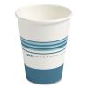 Paper Hot Cups, 12 oz, White/Blue, 50/Pack2