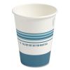 Paper Hot Cups, 12 oz, White/Blue, 50/Pack3