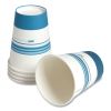 Paper Hot Cups, 12 oz, White/Blue, 50/Pack5