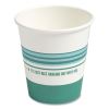 Paper Hot Cups, 10 oz, White/Teal, 50/Pack3