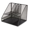 Wire Mesh Combination Organizer, Vertical/Horizontal, 8 Sections, Letter-Size, 12 x 12 x 13.97, Matte Black2