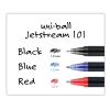 Jetstream 101 Roller Ball Pen, Stick, Bold 1 mm, Black Ink, Black Barrel, Dozen6