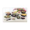 Newspring VERSAtainer Microwavable Containers, 16 oz, 5 x 7.25 x 1.5, Black/Clear, Plastic, 150/Carton6