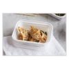 Newspring VERSAtainer Microwavable Containers, Rectangular, 12 oz, 4.5 x 5.5 x 2.12, White/Clear, Plastic, 150/Carton2