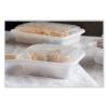 Newspring VERSAtainer Microwavable Containers, Rectangular, 12 oz, 4.5 x 5.5 x 2.12, White/Clear, Plastic, 150/Carton3