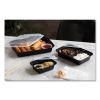 Newspring VERSAtainer Microwavable Containers, Rectangular, 58 oz, 8.5 x 11.5 x 2.5, Black/Clear, Plastic, 150/Carton2