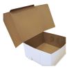 White One-Piece Non-Window Bakery Boxes, 12 x 12 x 6, White/Kraft, Paper, 50/Bundle2