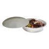 Round Aluminum To-Go Container Lids, Flat Lid, 9", Silver, Paper, 500/Carton2