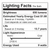 Classic LED Non-Dim A19 Light Bulb, 9 W, Daylight, 2/Pack3