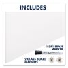 InvisaMount Vertical Magnetic Glass Dry-Erase Boards, 42 x 74, White Surface4