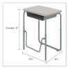 AlphaBetter 2.0 Height-Adjustable Student Desk with Pendulum Bar, 27.75" x 19.75" x 22" to 30", Pebble Gray9