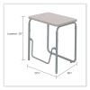 AlphaBetter 2.0 Height-Adjustable Student Desk with Pendulum Bar, 27.75" x 19.75" x 29" to 43", Pebble Gray9