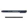 Wax-Based Marking Pencil, 4.4 mm, Black Wax, Navy Blue Barrel, 10/Box9