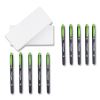 Highlighters, Yellow Green Ink, Bullet/Chisel Tip, Yellow Green Barrel, 10/Box5