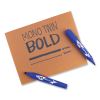 Mono Twin Bold Permanent Marker, Fine/Broad Tips, Blue, 10/Box3