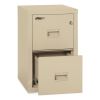 Compact Turtle Insulated Vertical File, 1-Hour Fire, 2 Legal/Letter File Drawers, Parchment, 17.75" x 22.13" x 27.75"3