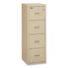 Compact Turtle Insulated Vertical File, 1-Hour Fire Protection, 4 Legal/Letter File Drawer, Parchment, 17.75 x 22.13 x 52.751