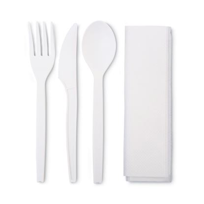 PolystyreneM Wrapped Cutlery Kit, White, 250/Carton1