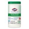 Hydrogen Peroxide Cleaner Disinfectant Wipes, 5.75 x 6.75, Unscented, White, 155/Canister, 6 Canisters/Carton2