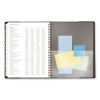 Signature Collection Black/Gray Felt Weekly/Monthly Planner, 11.25 x 9.5, Black/Gray Cover, 13-Month (Jan to Jan): 2024-20253