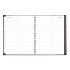 Signature Collection Black/Gray Felt Weekly/Monthly Planner, 11.25 x 9.5, Black/Gray Cover, 13-Month (Jan to Jan): 2024-20255