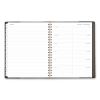 Signature Collection Black/Gray Felt Weekly/Monthly Planner, 11.25 x 9.5, Black/Gray Cover, 13-Month (Jan to Jan): 2024-20257