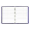 Contemporary Weekly/Monthly Planner, 11.38 x 9, Purple Cover, 12-Month (Jan to Dec): 202411